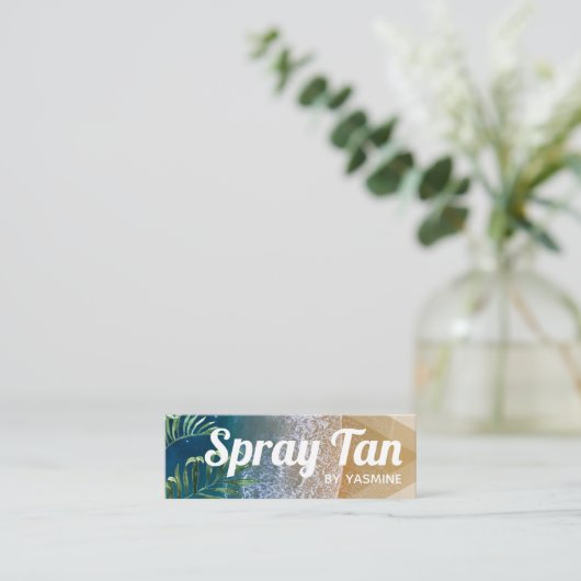 ビーチモダン移動式スプレータン スキニー名刺 (スタンド正面)