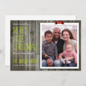 ビーチモダン素朴ークリスマスフォトカード シーズンカード (正面/裏面)