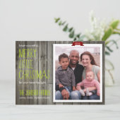 ビーチモダン素朴ークリスマスフォトカード シーズンカード (スタンド正面)