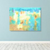 ビーチモダンBlockism抽象芸術アートワーク キャンバスプリント (インサイチュ (ウッドフロア))