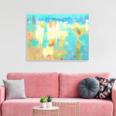 ビーチモダンBlockism抽象芸術アートワーク キャンバスプリント (インサイチュ (リビング))