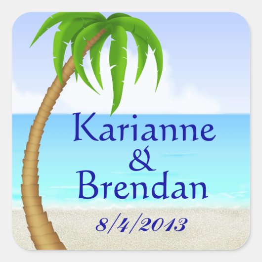 ビーチモノグラムステッカー – SRF スクエアシール (正面)