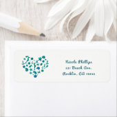 ビーチモノティール（緑がかった色）ウォーターカラーモダンシックエレガント ラベル (インサイチュ)