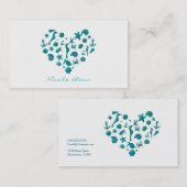 ビーチモノティール（緑がかった色）ウォーターカラーモダンシックエレガント 名刺 (正面/裏面)