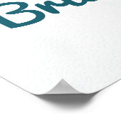 ビーチモノティール（緑がかった色）水彩バモダンナーポスター ポスター (角)