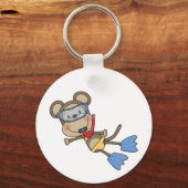 ビーチモンキーシュノーケリングTシャツ&ギフト キーホルダー (正面)