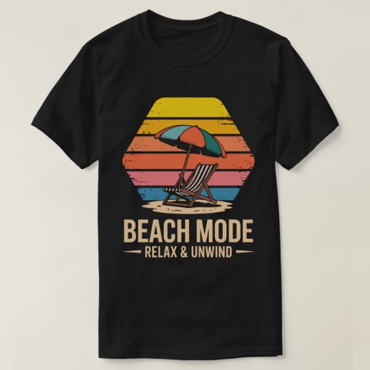 ビーチモードヘキサゴンティー Tシャツ (デザイン正面)