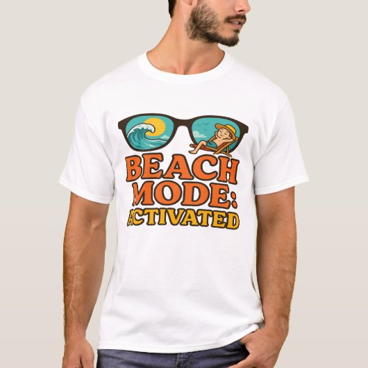 ビーチモード:起動 Tシャツ (正面)
