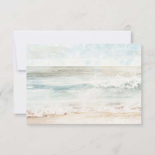 ビーチヤシの愛と熱帯感謝していの サンキューカード (裏面)