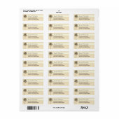 ビーチヤシの木の差出人住所ラベル ラベル (フルシート)