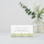 ビーチヤシの木の水色ブライダルレジストリ エンクロージャーカード (スタンド正面)