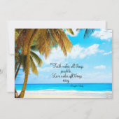 ビーチヤシの木の海先 サンキューカード (裏面)