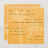 ビーチヤシの木結婚式招待状 招待状 (正面/裏面)