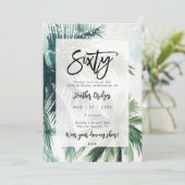 ビーチヤシの木60th誕生日パーティー 招待状 (スタンド正面)