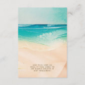 ビーチヤシ結婚の情報カード エンクロージャーカード (裏面)