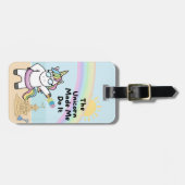 ビーチユニコーン荷物タグ ラゲッジタグ (正面横)