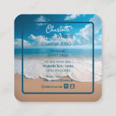 ビーチユニークテーマ卒業写真呼出カード コーリングカード (裏面)