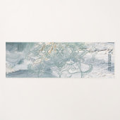 ビーチヨガセージグリーンブ絵を描ラシヘンナマンダラ ヨガマット (正面(横))