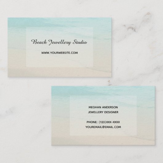 ビーチヨガ 名刺 (正面/裏面)