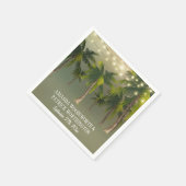 ビーチライツパームツリートロピカルズ結婚ナプキンズ スタンダードカクテルナプキン (角)