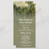 ビーチライツパームツリートロピカル結婚式 プログラム (正面/裏面)