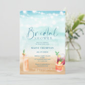 ビーチライツライトカクテルサマーブライダルシャワー 招待状 (スタンド正面)