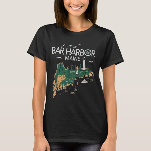 ビーチライトハウスバーハーバーメイン Tシャツ (正面)