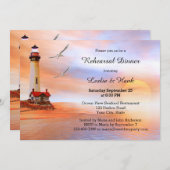 ビーチライトハウスリハーサルディナー招待状 招待状 (正面/裏面)