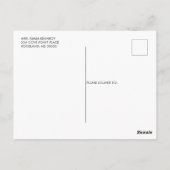 ビーチライトハウス航海のをテーマにしたブライダルシャワー ポストカード (裏面)