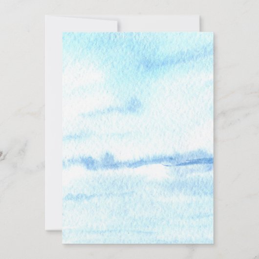 ビーチライトハウス航海のをテーマにしたブライダルシャワー 招待状 (裏面)