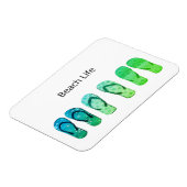 ビーチライフとビーチサンダルのカスタマイズ マグネット (左側)