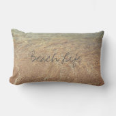 ビーチライフの引用 波 オーシャン 砂浜 透明な水 アウトドアクッション (正面)