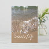 ビーチライフの引用 波 海 砂浜 水 岸辺 シーズンカード (スタンド正面)