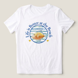 ビーチライフは最高 トロピカルフィッシュ Tシャツ