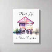 ビーチライフは海岸完璧 キャンバスプリント (正面)