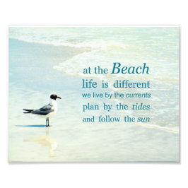 ビーチライフは違う引用文 フォトプリント