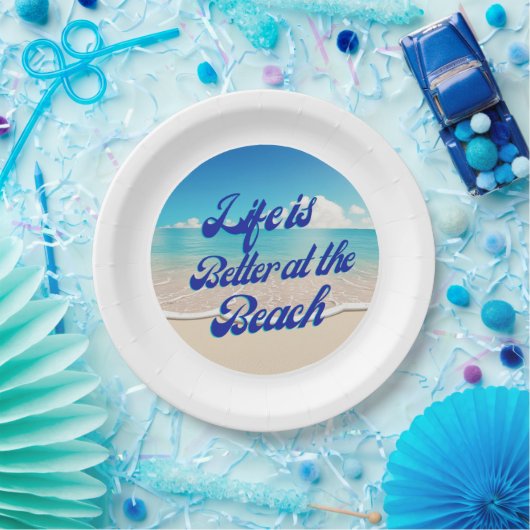 ビーチライフを楽しもう ペーパープレート (パーティー)
