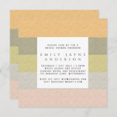 ビーチライフカラーブロックモダンブライダルシャワー 招待状 (正面/裏面)