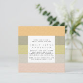 ビーチライフカラーブロックモダンブライダルシャワー 招待状 (スタンド正面)