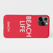 ビーチライフガードギフトレッド iPhoneケース (裏面横)