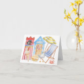 ビーチライフグリーティングカード カード (黄色い花)