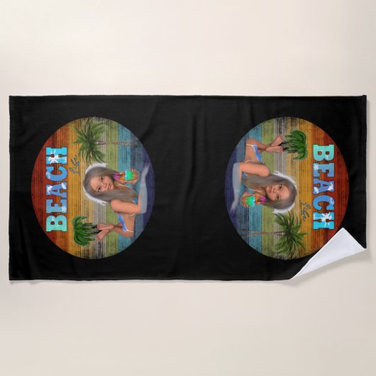ビーチライフサーフ ビーチタオル (正面)