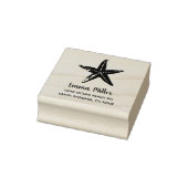 ビーチライフシースターフィッシュウッドプリント差出人住所 ラバースタンプ (スタンプ)