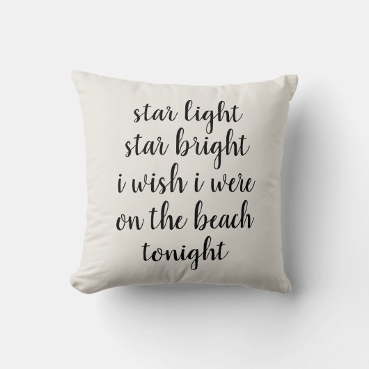 ビーチライフスターライトスターブライト引用文 クッション (正面)