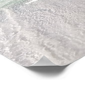 ビーチライフトロピカルサンディビーチターコイズブルー ポスター (角)