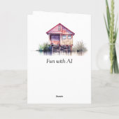 ビーチライフパン |ことわざこんにちはパーソナライズされた カード (裏面)