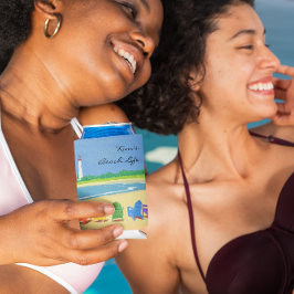 ビーチライフパーソナライズされたクーラーボックス 缶クーラー