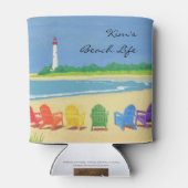 ビーチライフパーソナライズされたクーラーボックス 缶クーラー (裏面)