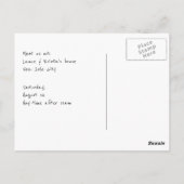 ビーチライフビーチサンダルを砂でカスタマイズ ポストカード (裏面)