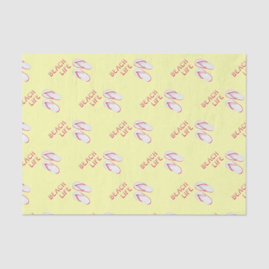 ビーチライフビーチサンダル 薄葉紙 (正面)